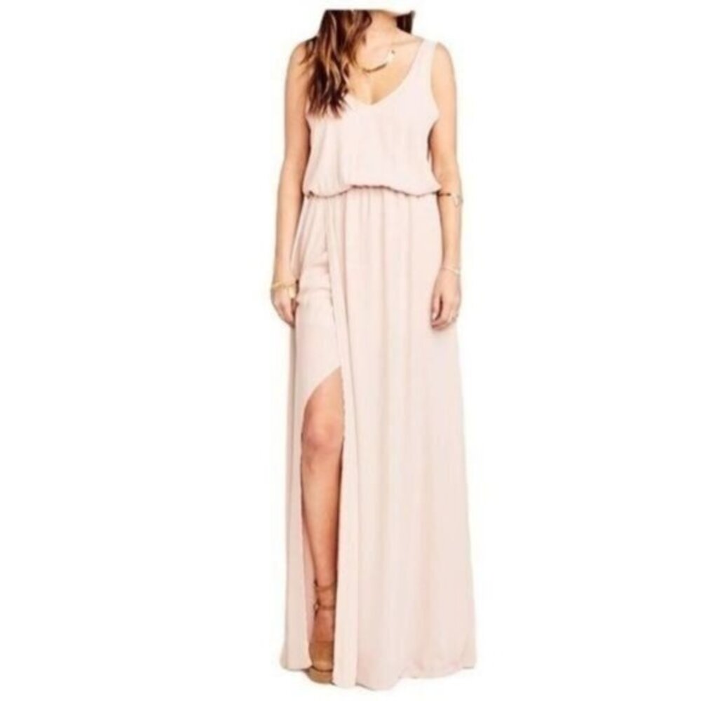 Show Me Your Mumu Kendall Maxi Dress  Dusty Blush New Without Tags